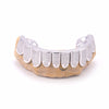 Invisible Set Princess Cut Moissanite Bottom Diamond Grillz - White Gold