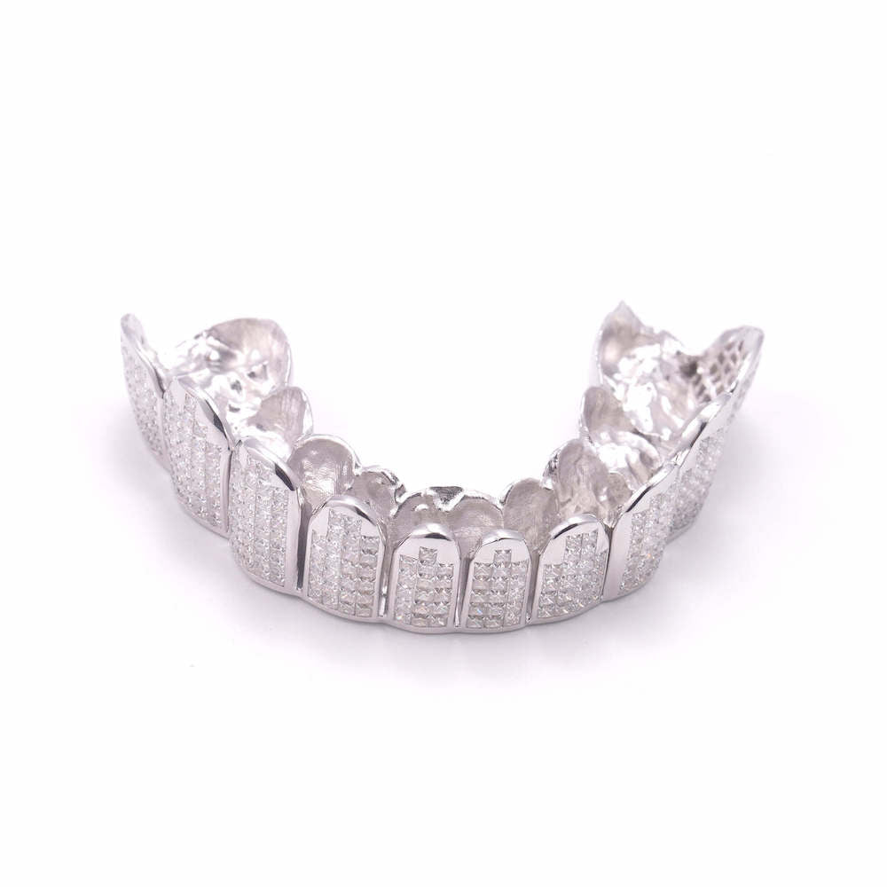 Invisible Set bottom moissanite grillz top