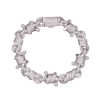 10MM Moissanite Spiked Infinity Link Bracelet 14K Gold 112