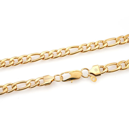 10mm Figaro chain 14k yellow gold icecartel lock