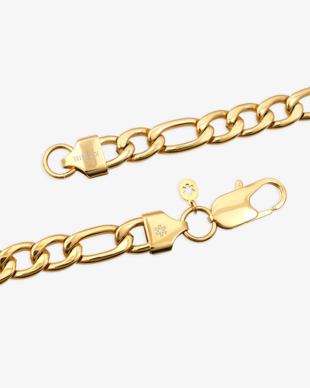 10mm Figaro chain 14k yellow gold icecartel new clasp