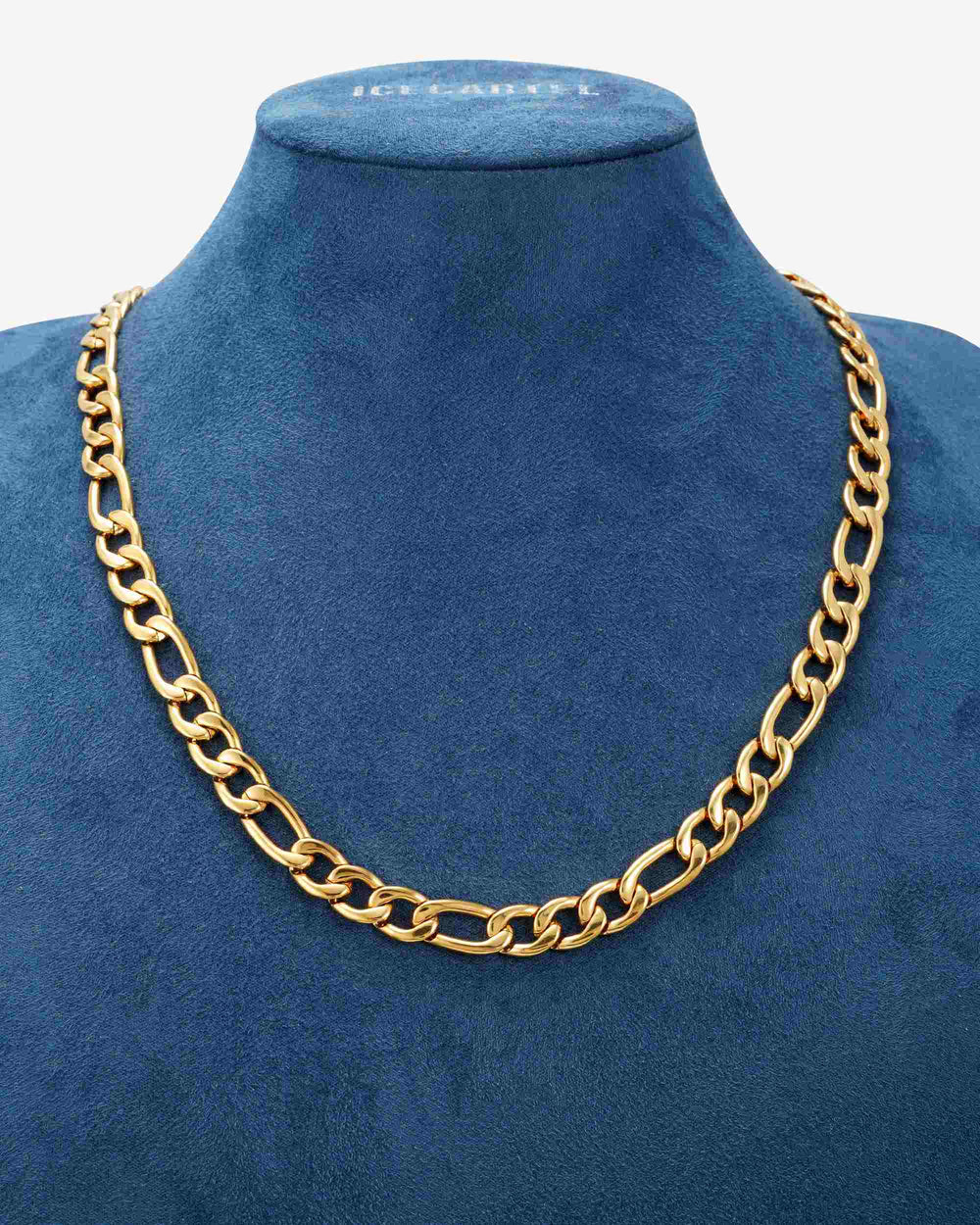 10mm Figaro chain 14k yellow gold icecartel new display