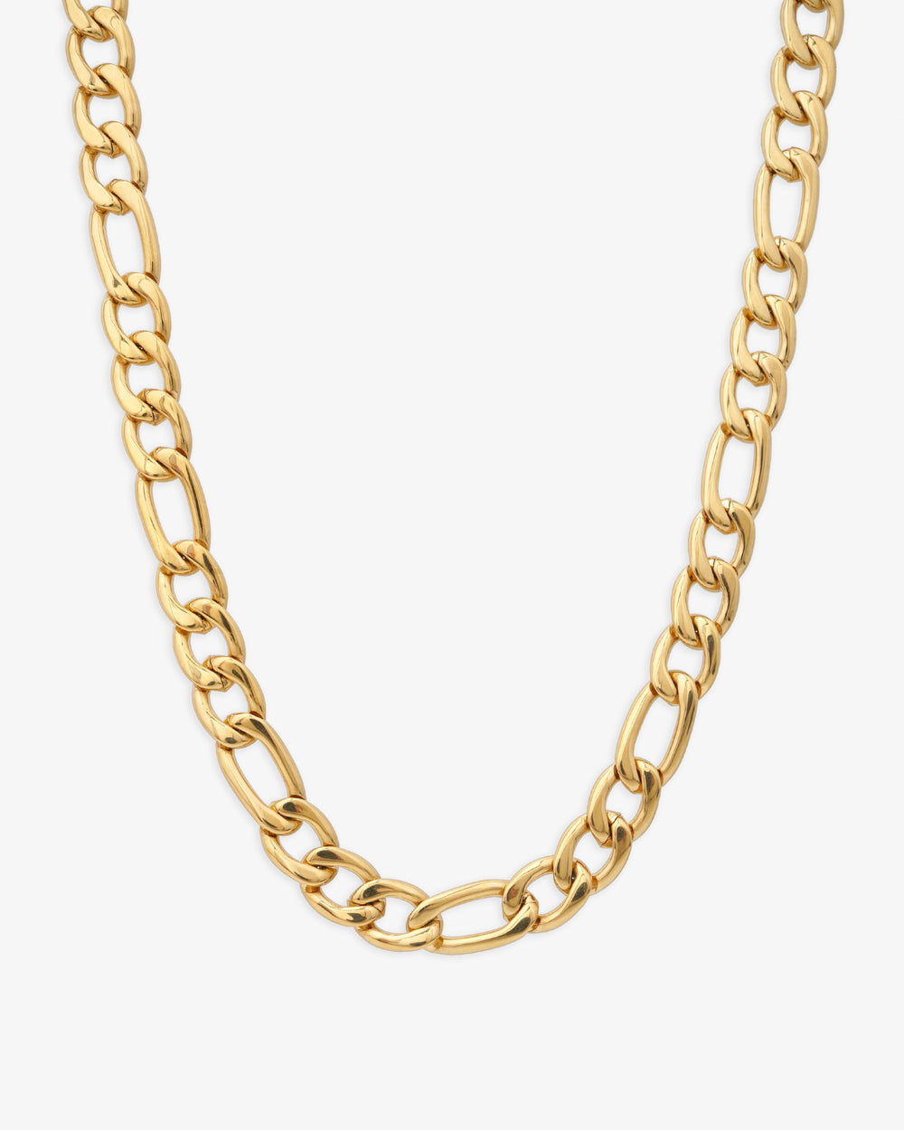 10mm Figaro chain 14k yellow gold icecartel new main
