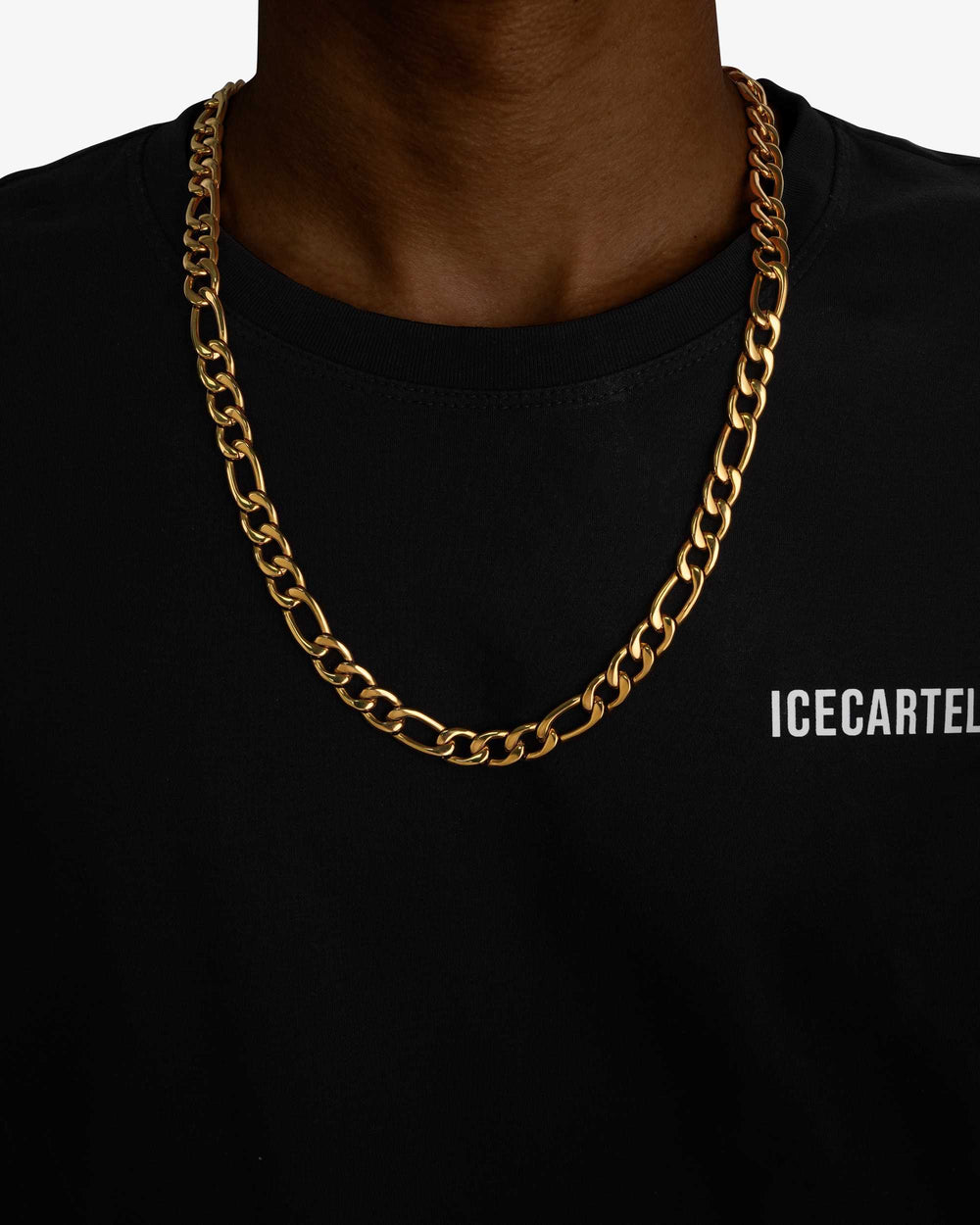 10mm Figaro chain 14k yellow gold icecartel new model