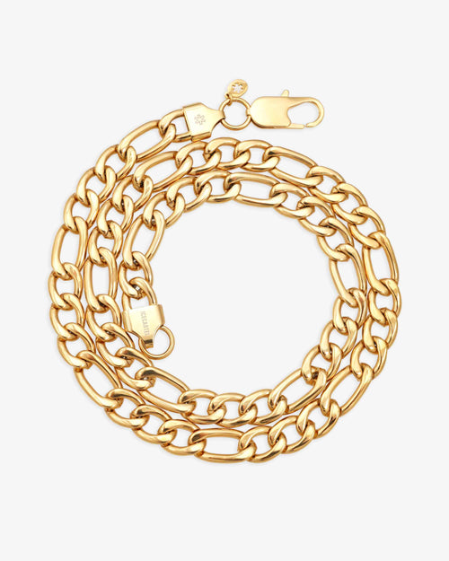 10mm Figaro chain 14k yellow gold icecartel new top