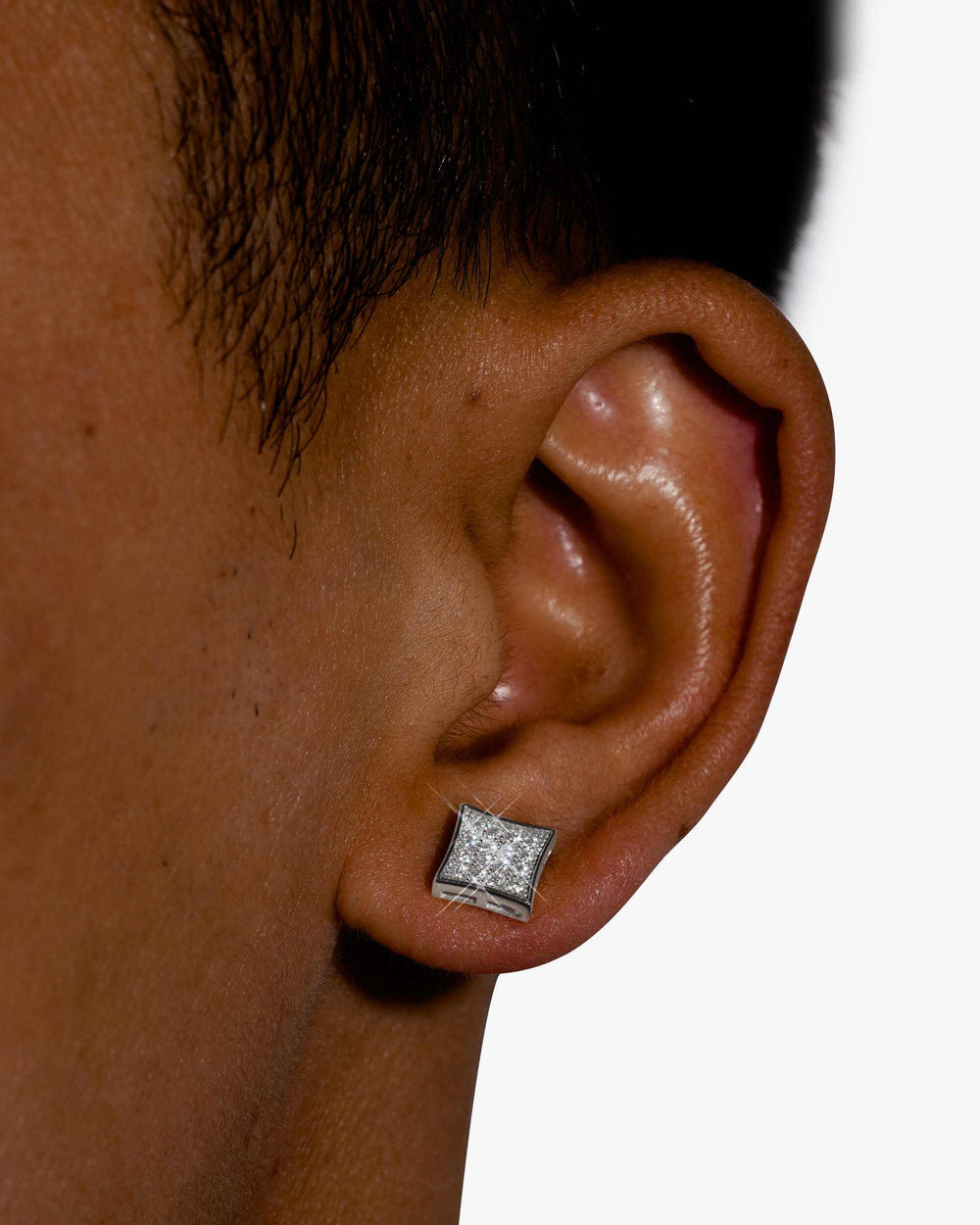 10mm baguette moissanite stud earrings 14k icecartel model