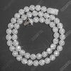 10MM Iced Out Bezel Set Tennis Chain 14K Gold - White Gold
