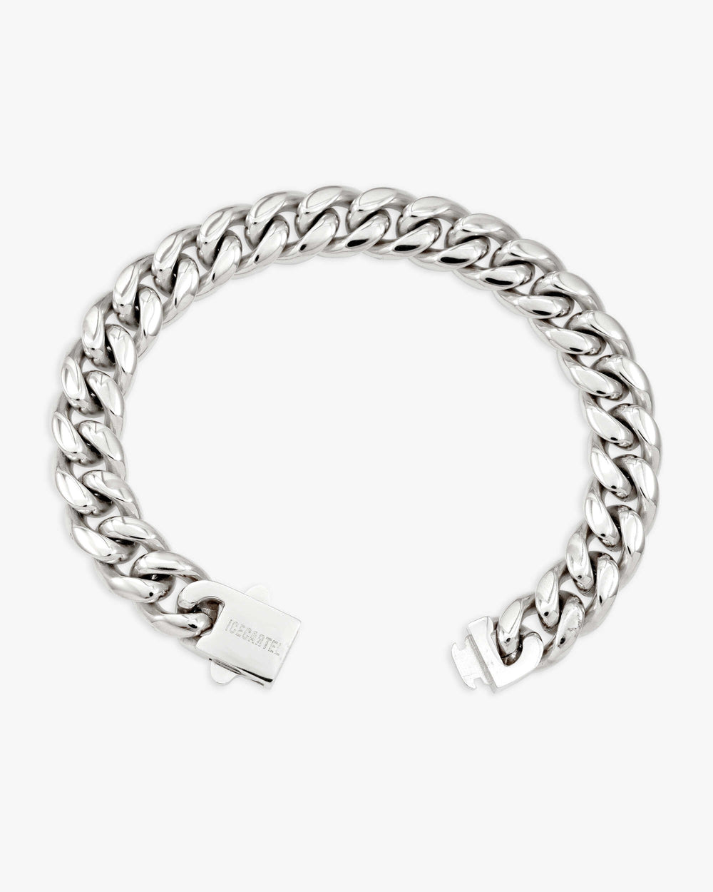 10mm cuban link bracelet 14k white gold icecartel lock