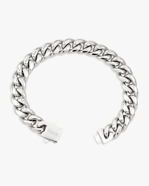 10mm cuban link bracelet 14k white gold icecartel lock