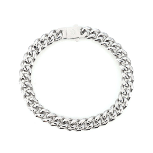 10mm cuban link bracelet 14k white gold icecartel main