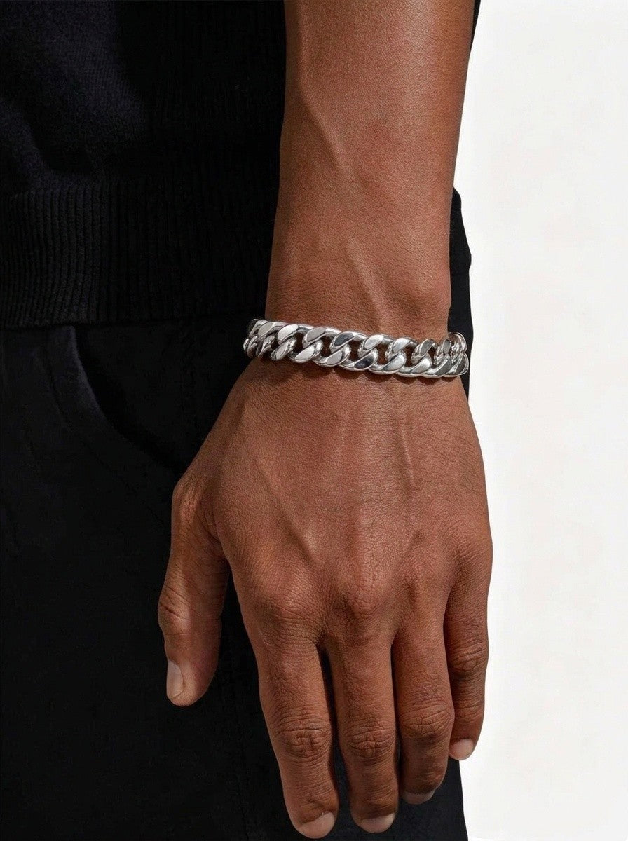 10mm cuban link bracelet 14k white gold icecartel model new