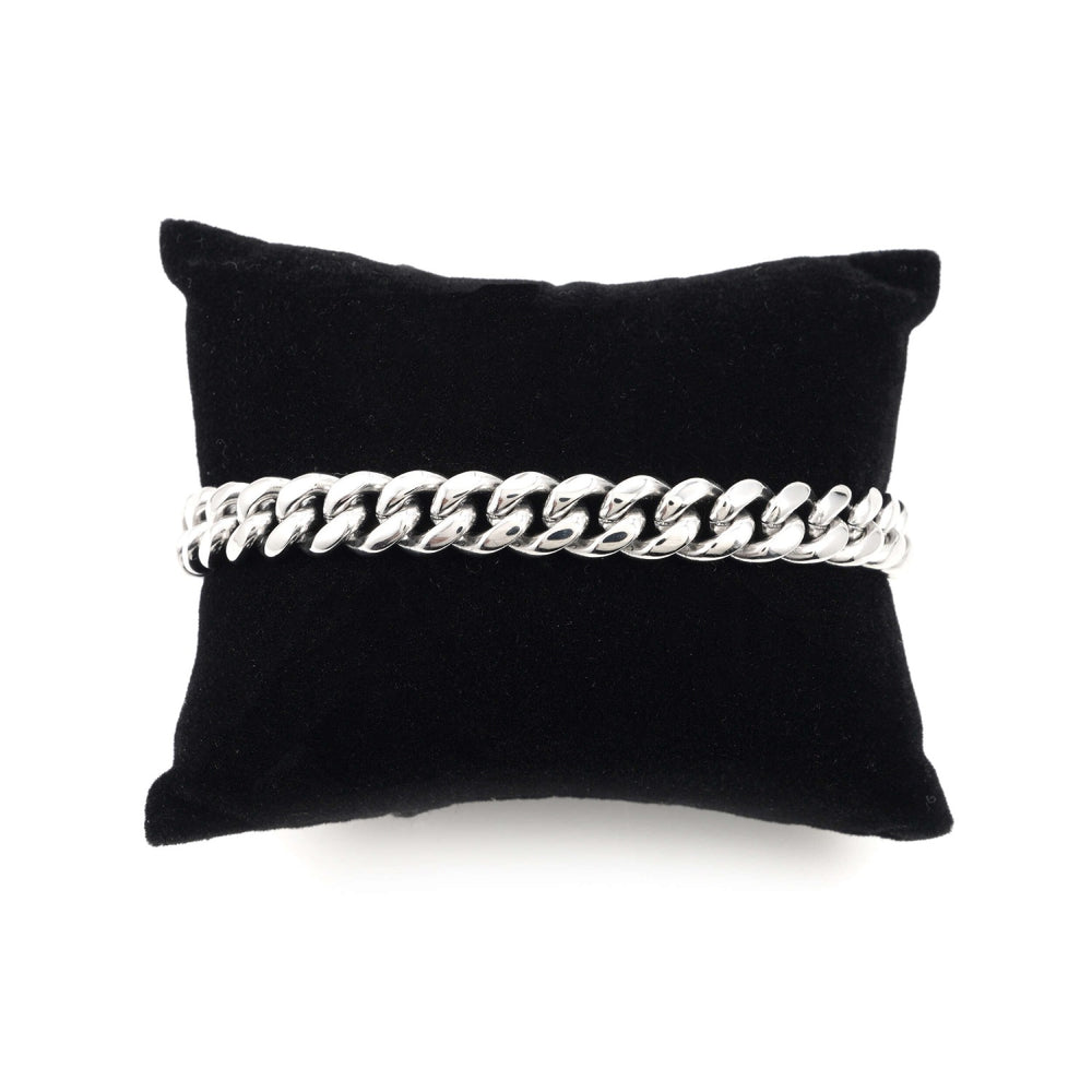 10mm cuban link bracelet 14k white gold icecartel pillow