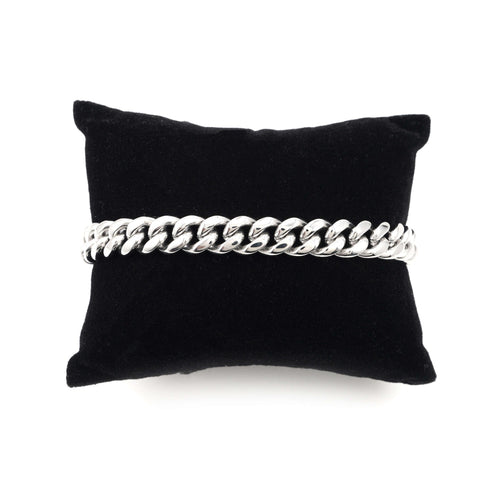 10mm cuban link bracelet 14k white gold icecartel pillow