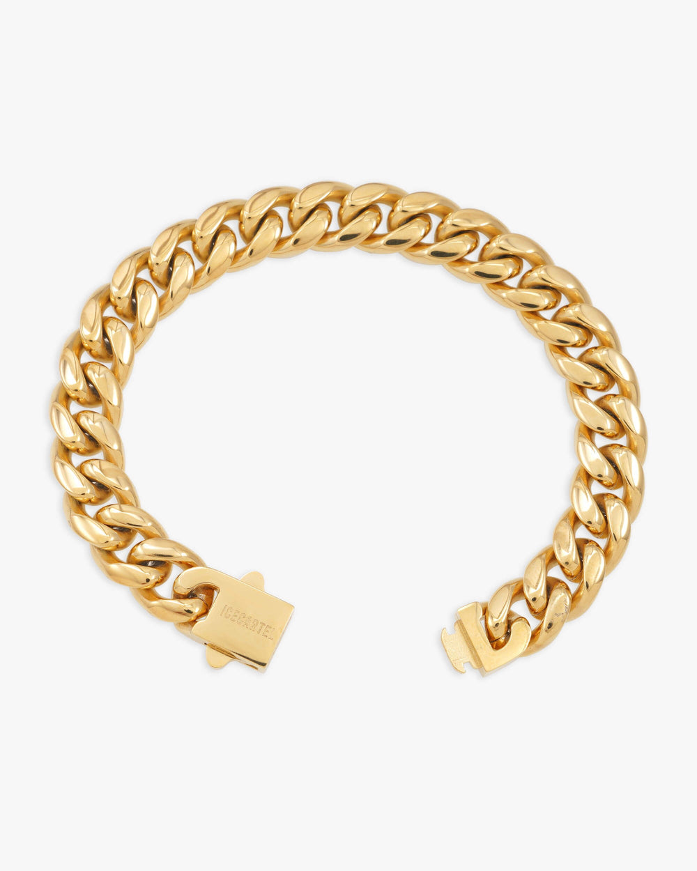 10mm cuban link bracelet 14k yellow gold icecartel lock