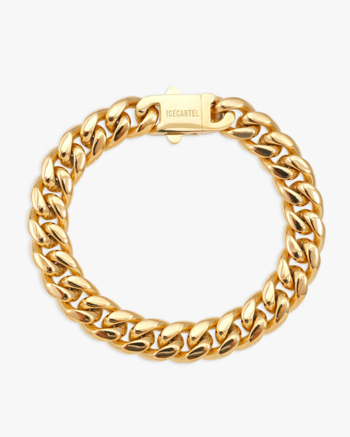 10mm cuban link bracelet 14k yellow gold icecartel main_