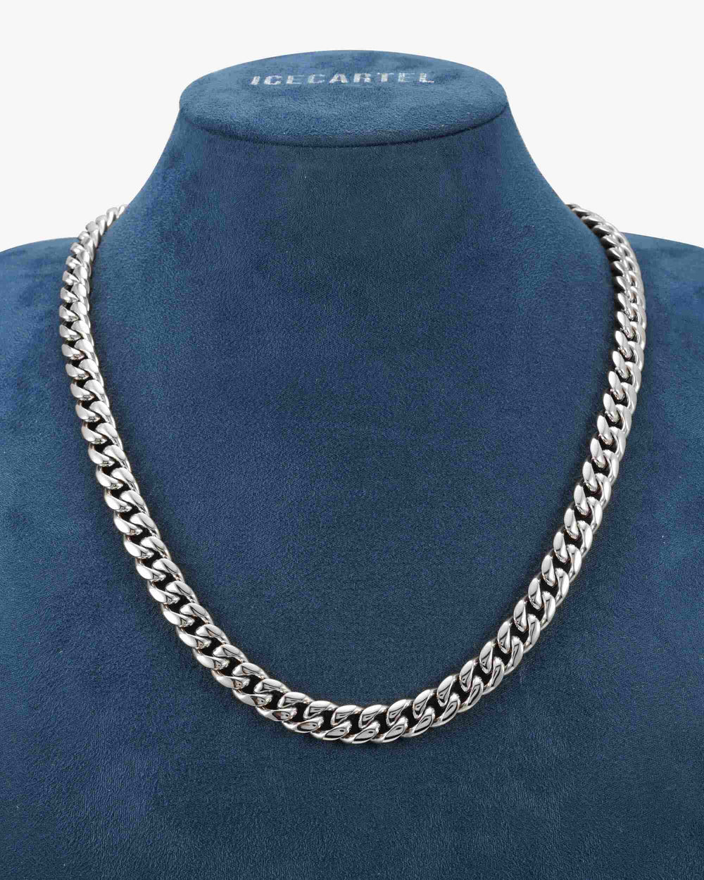 10mm cuban link chain 14k white gold icecartel display