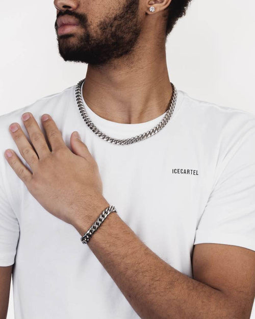 10mm cuban link chain 925 silver model