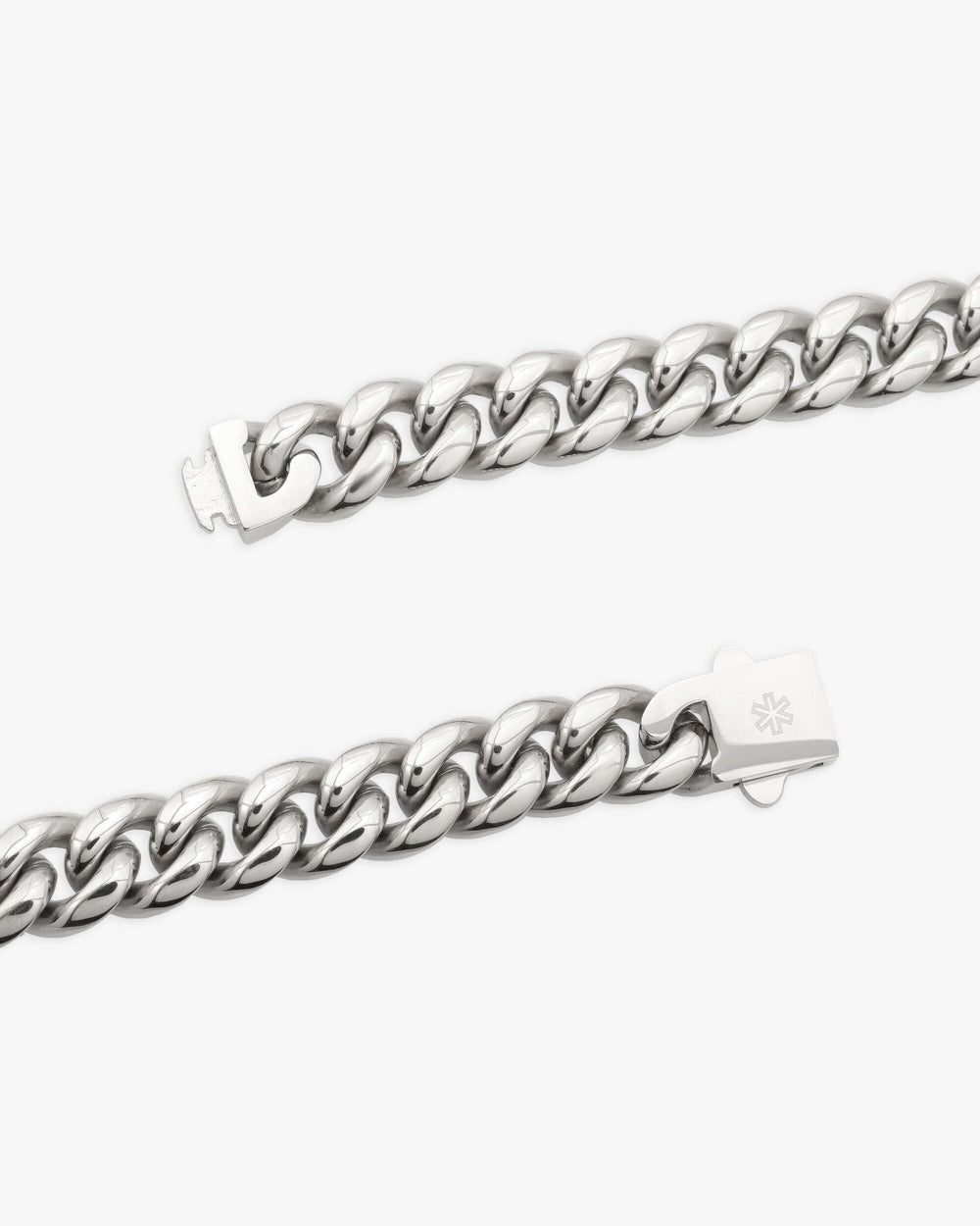 10mm cuban link chain solid silver icecartel clasp