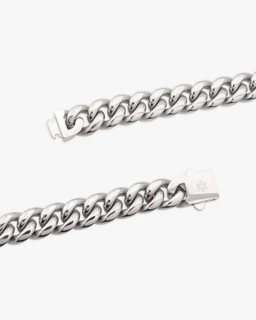 10mm cuban link chain solid silver icecartel clasp