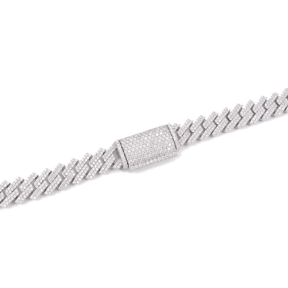10MM Diamond Cuban Link Chain 14K Solid Gold Clasp