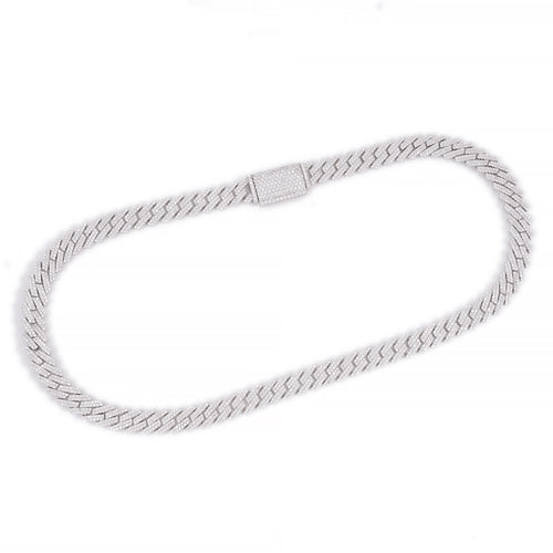 10MM Diamond Cuban Link Chain 14K Solid Gold Full