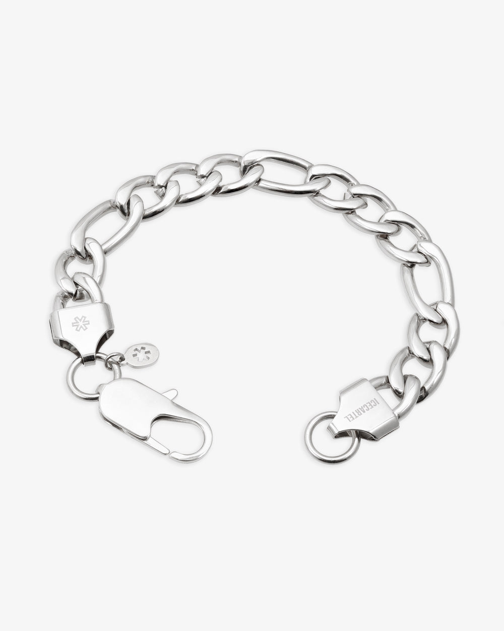 10mm figaro bracelet 14k lock new
