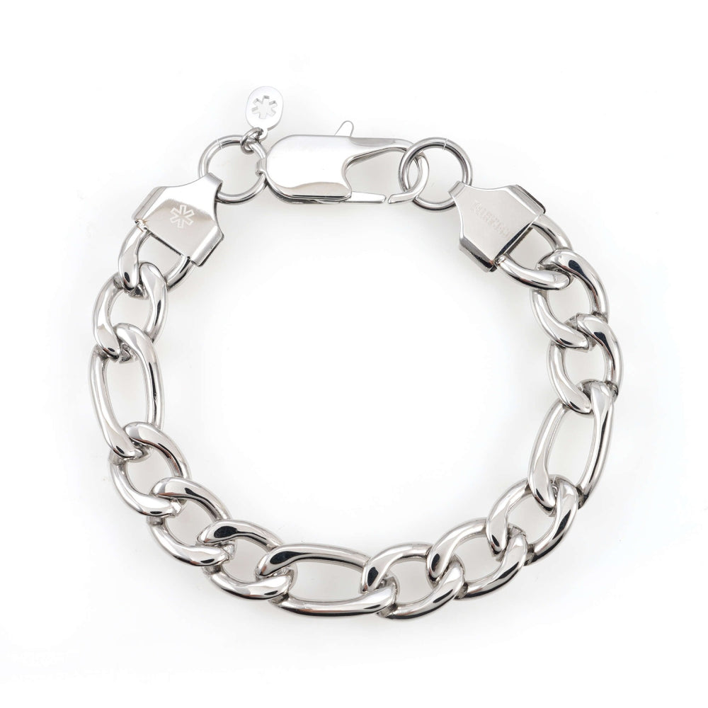 10mm figaro bracelet 14k white gold icecartel main