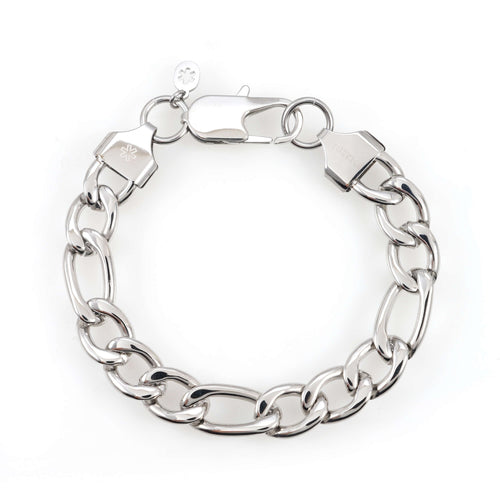 10mm figaro bracelet 14k white gold icecartel main
