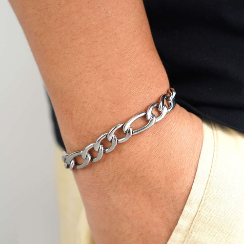 10mm figaro bracelet 14k white gold icecartel model