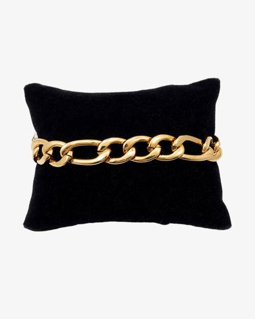 10mm figaro bracelet 14k yellow gold icecartel display new