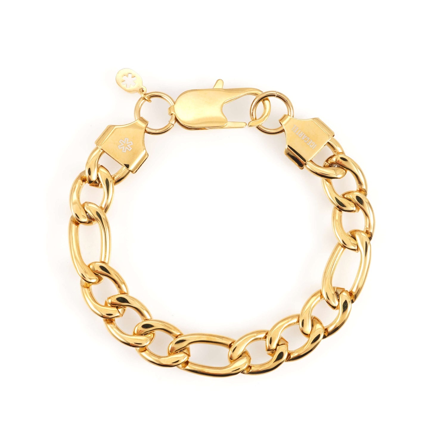 10mm figaro bracelet 14k yellow gold icecartel main