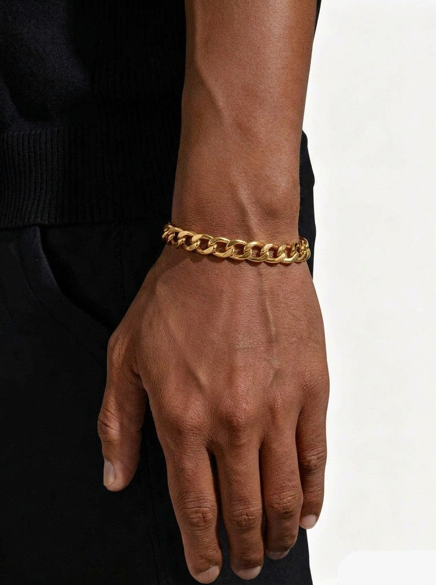 10mm figaro bracelet 14k yellow gold icecartel model new