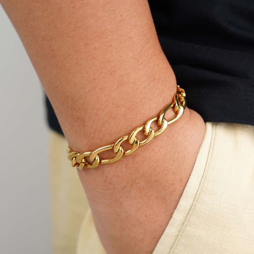 10mm figaro bracelet 14k yellow gold icecartel model