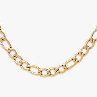 10mm figaro solid gold chain
