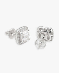 10mm halo baguette moissanite earrings 14k gold icecartel main