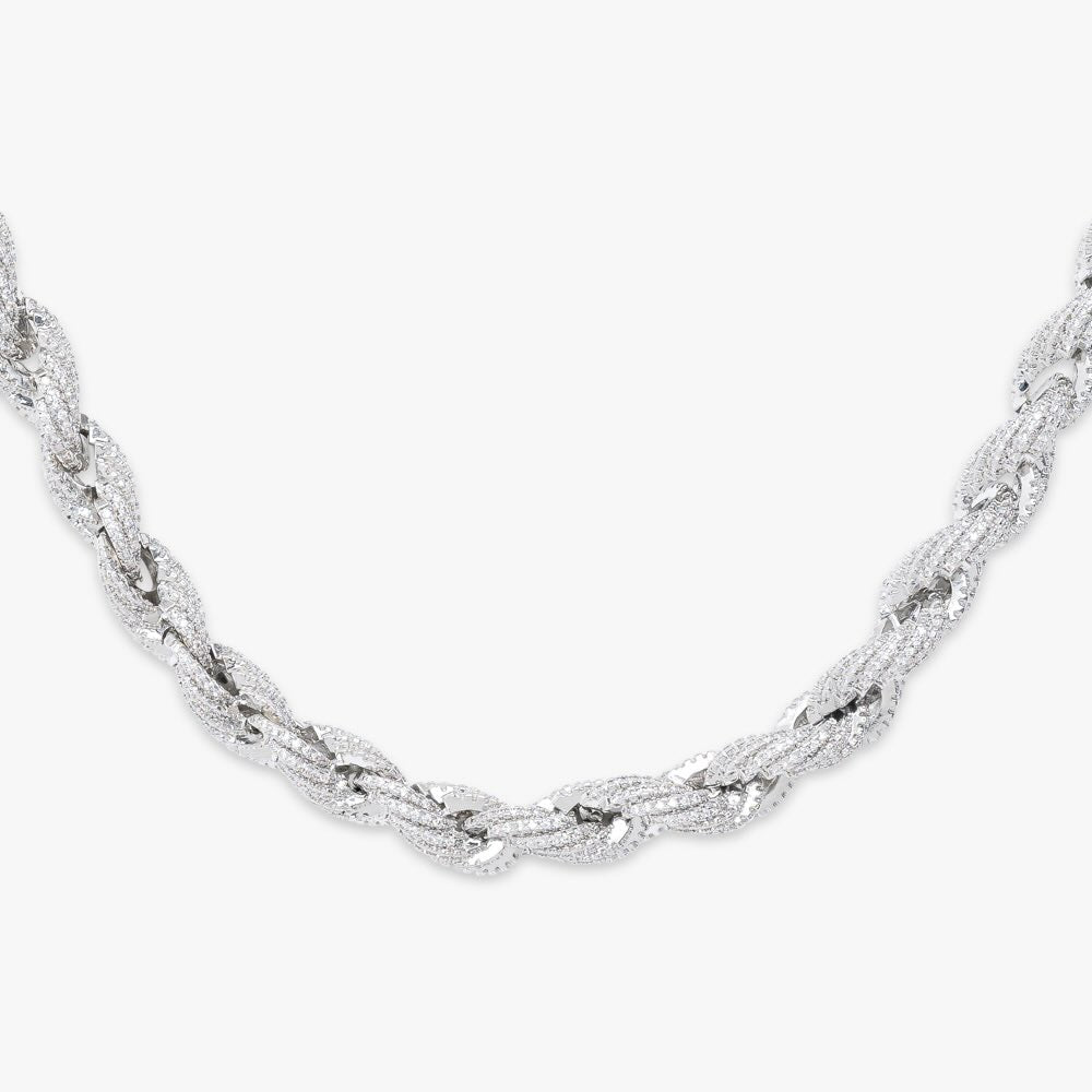 10mm iced out rope chain