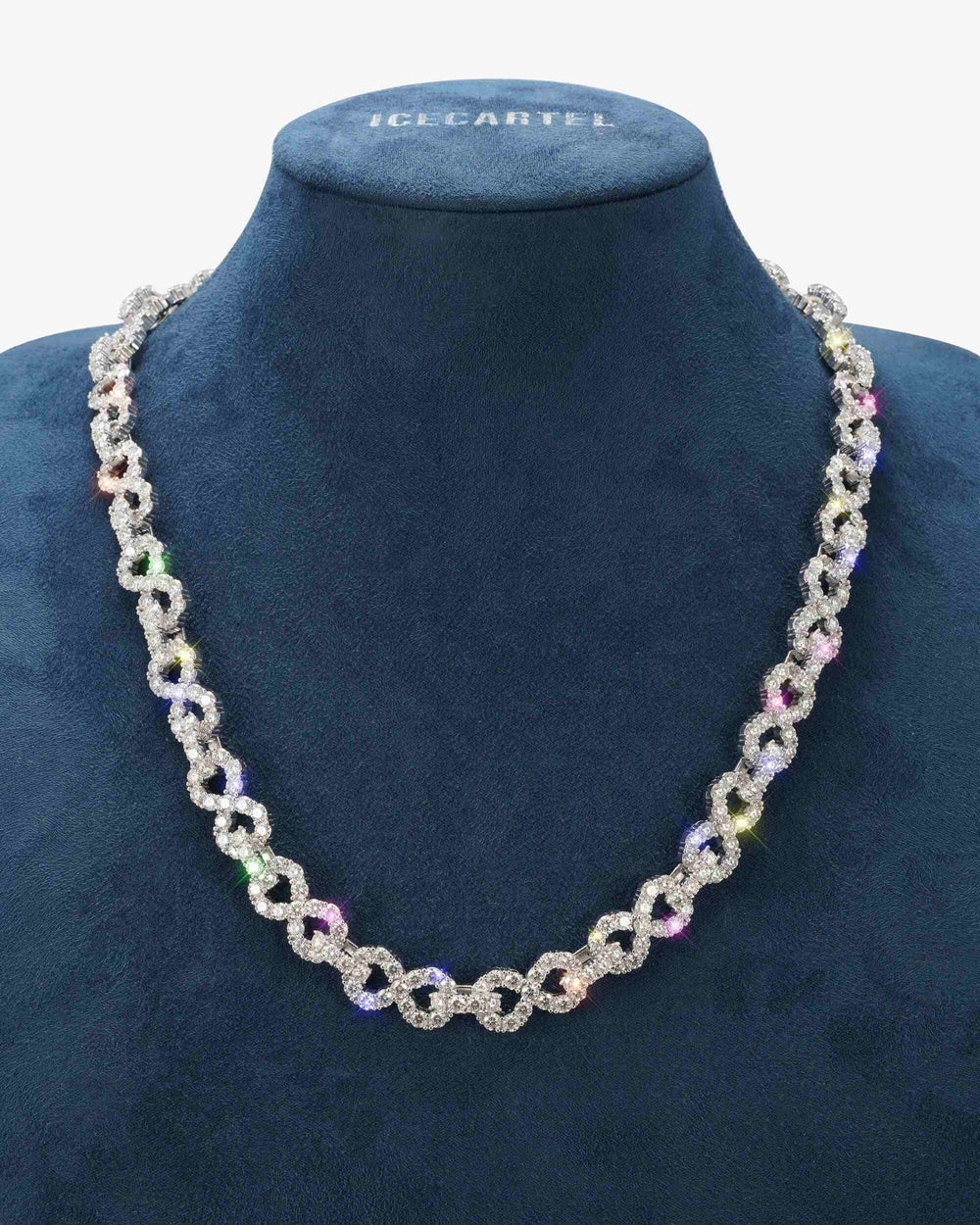 10mm infinity link chain icecartel white gold display