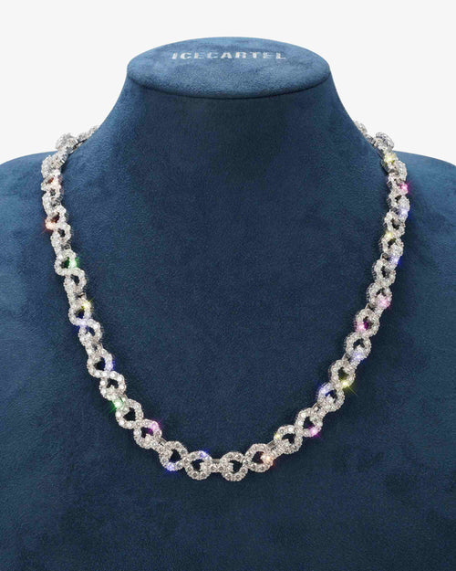 10mm infinity link chain icecartel white gold display