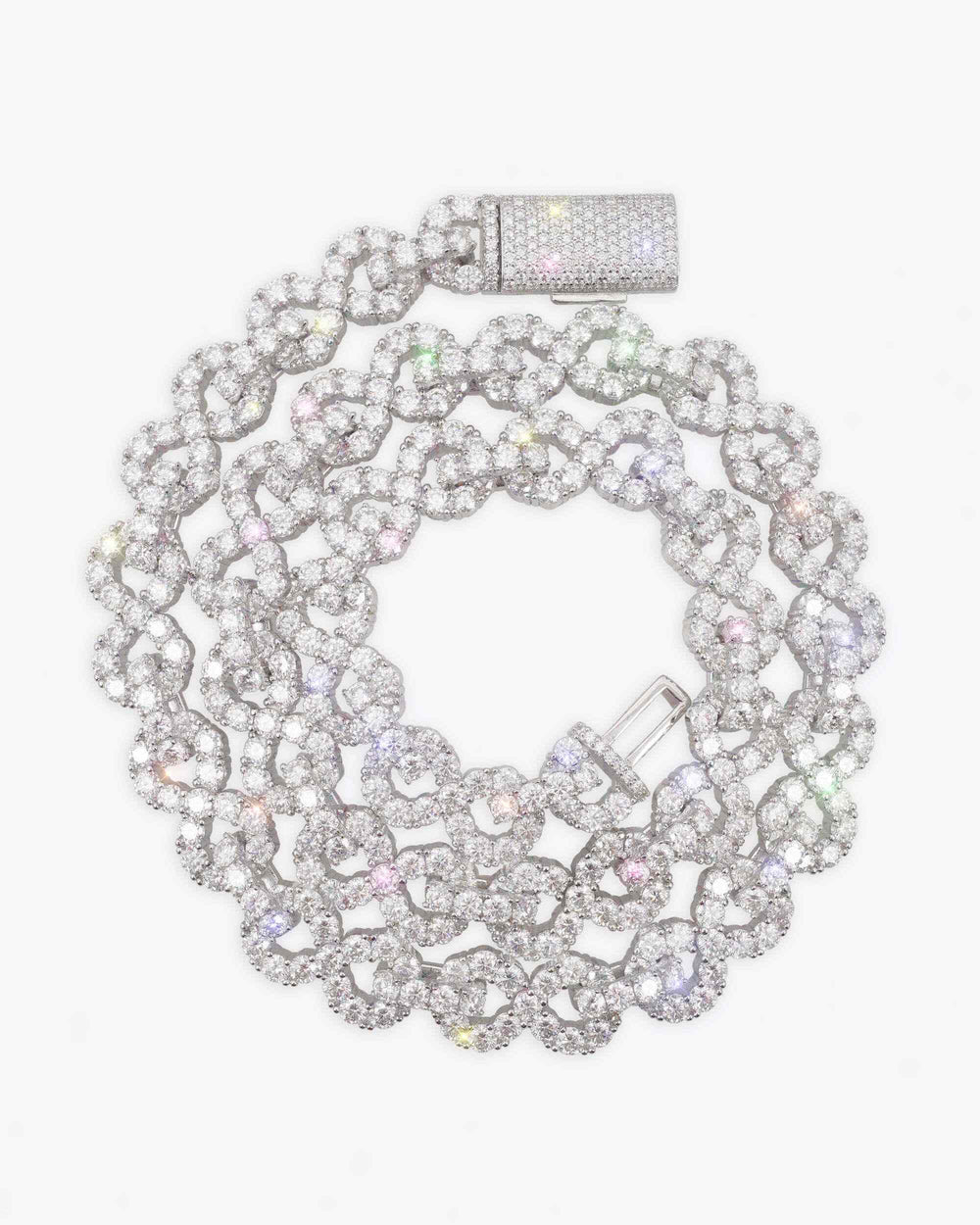 10mm infinity link chain icecartel white gold top