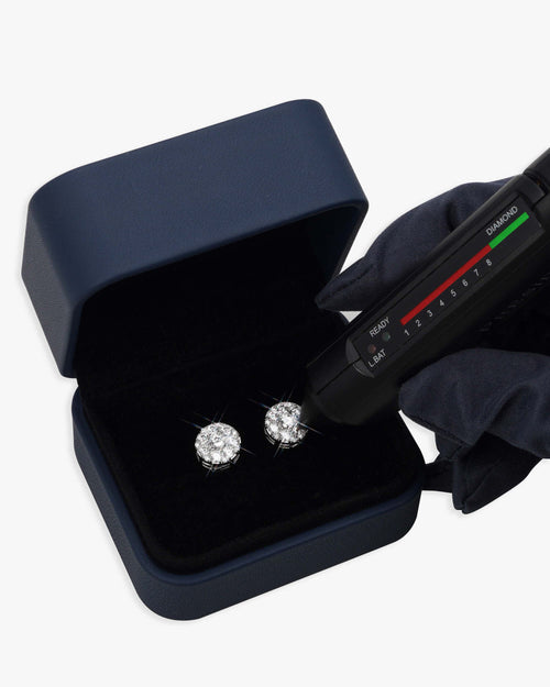 10mm moissanite cluster halo stud earrings icecartel white box