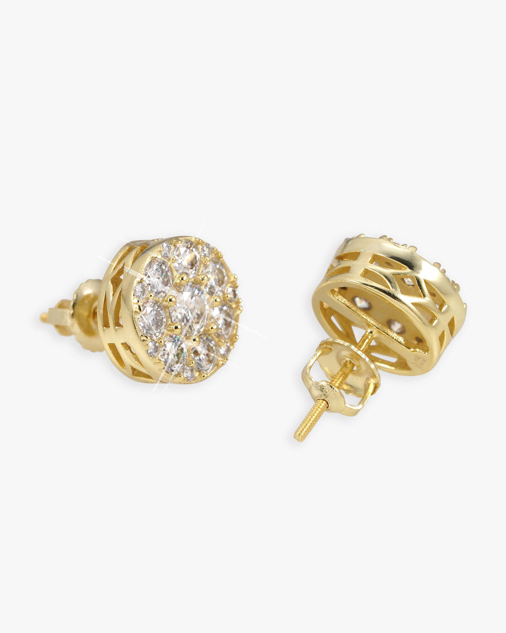 10mm moissanite cluster halo stud earrings icecartel yellow main