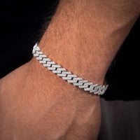 10MM Moissanite Cuban Link Bracelet 14k gold model