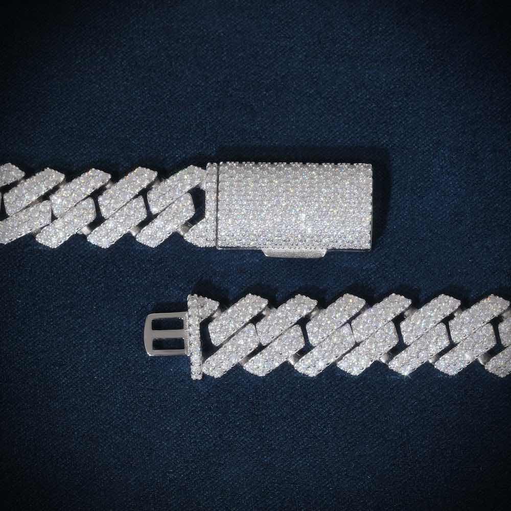 10mm moissanite cuban link chain clasp