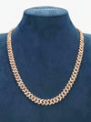 10MM Round Cut Moissanite Cuban Link Chain 14K Gold - Rose Gold (3 Weeks production)