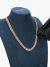 10MM Round Cut Moissanite Cuban Link Chain 14K Gold - Rose Gold (3 Weeks production)