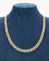 10MM Round Cut Moissanite Cuban Link Chain 14K Gold - Yellow Gold (3 Weeks production)