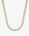 10MM Round Cut Moissanite Cuban Link Chain 14K Gold - Yellow Gold (3 Weeks production)