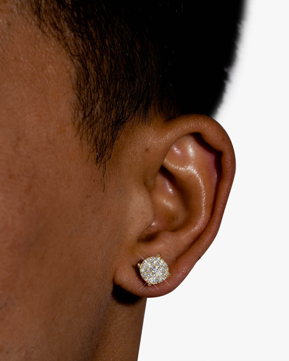 10mm moissanite halo stud earrings icecartel model