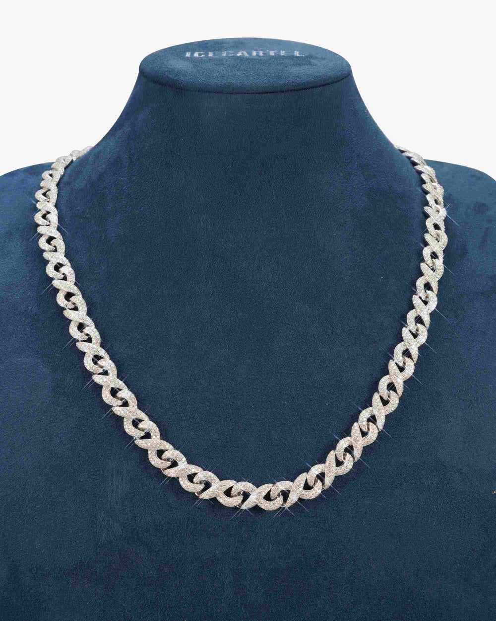 10mm moissanite infinity link chain 14k gold icecartel px display