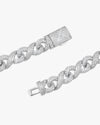 10MM Moissanite Infinity Link Chain 14K Gold - White Gold